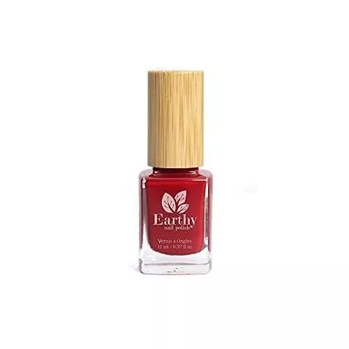 Vernis Naturel Rouge Passion Earthy Nail Polish | Teinte Élégante et Écologique