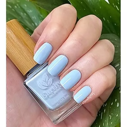 Vernis Naturel Bleu Islandais Earthy Nail Polish | Douceur Pastel et Brillance Durable