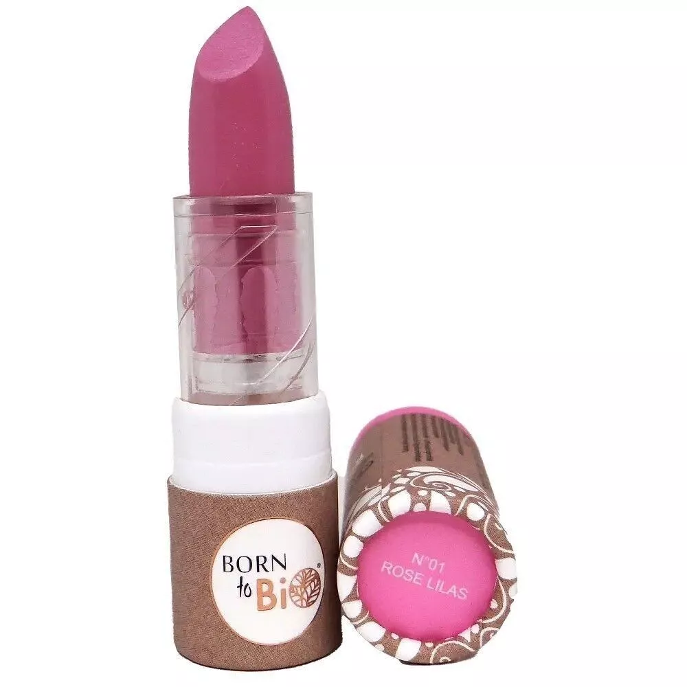 Rouge à Lèvres Mat Bio N°1 Rose Lilas – Fini Mat Ultra Pigmenté | Born to Bio