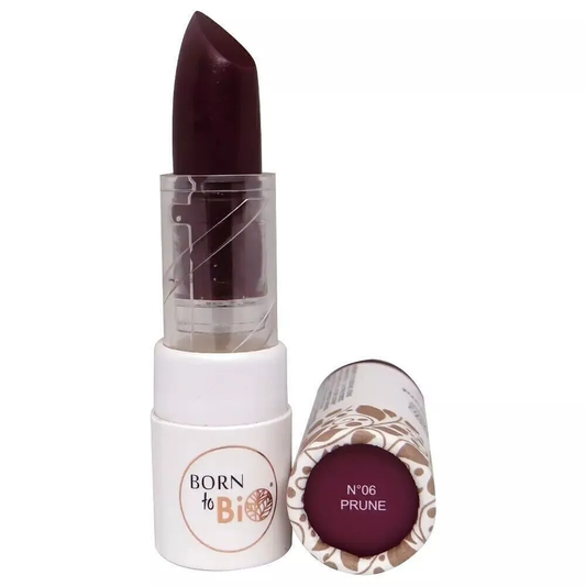 Rouge à Lèvres Brillant Bio N°6 Prune – Fini Irrisé & Brillant | Born to Bio