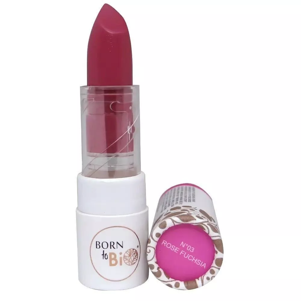 Rouge à Lèvres Brillant Bio N°3 Rose Fuchsia – Couleur Intense & Hydratation | Born to Bio