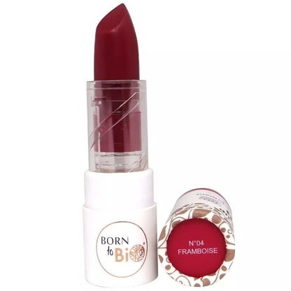 Rouge à Lèvres Brillant Bio N°4 Framboise – Couleur Intense & Hydratation | Born to Bio