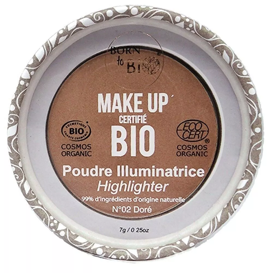 Poudre Illuminatrice Bio Dorée - Éclat Naturel - Born to Bio