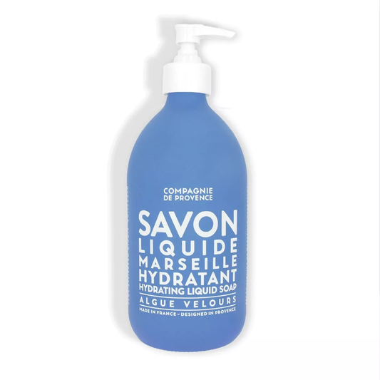 Savon Liquide de Marseille Hydratant 495ml - Rechargeable - Enrichi en Algue Velours de Méditerranée - Compagnie de Provence