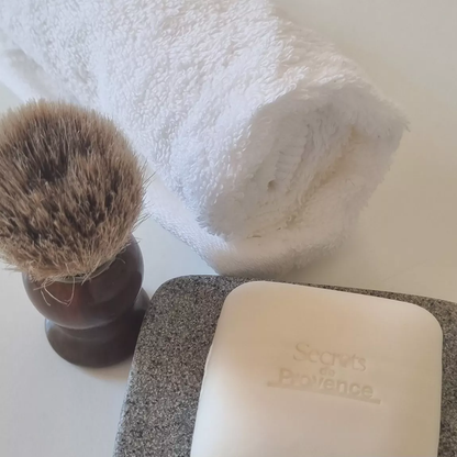 Pain à Raser Homme Certifié Bio au Beurre de Karité – 90g – Secrets de Provence