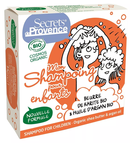 Shampoing Solide Enfants Bio Beurre de Karité, Huile d'Argan & Lavande – 85g – Secrets de Provence