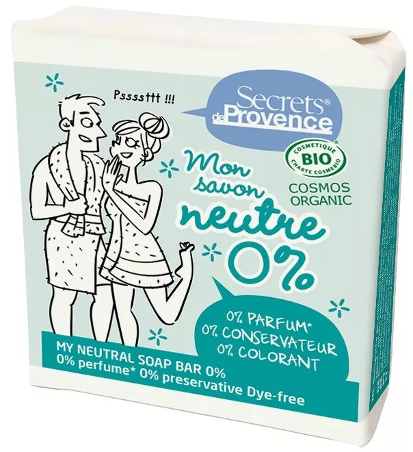 Savon Bio Neutre 0% pour Peaux Sensibles et Réactives – Secrets de Provence 100g