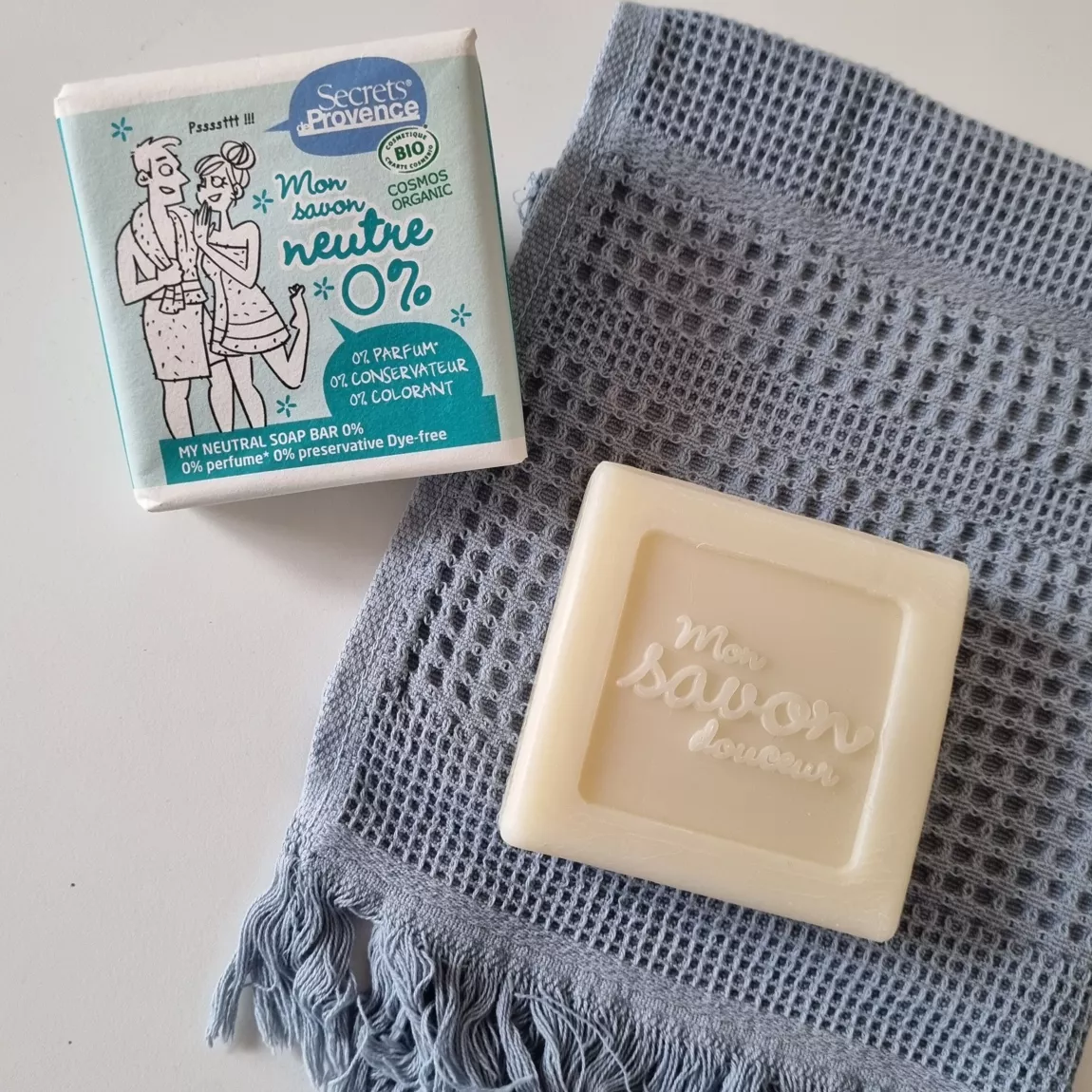 Savon Bio Neutre 0% pour Peaux Sensibles et Réactives – Secrets de Provence 100g