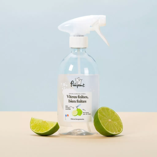 Bouteille Spray Vitres Rechargeable – Pimpant – 500ml, Durable, Réutilisable, Made in France