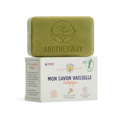 Savon Vaisselle Solide Écologique Romarin | 100% Naturel | Ultra Dégraissant | Certifié Ecodétergent | Another Way