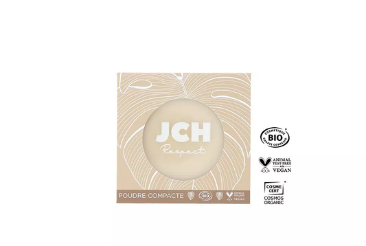 Poudre Compacte Bio Végan Clair 9g - JCH Respect - Teint Unifié et Matifié