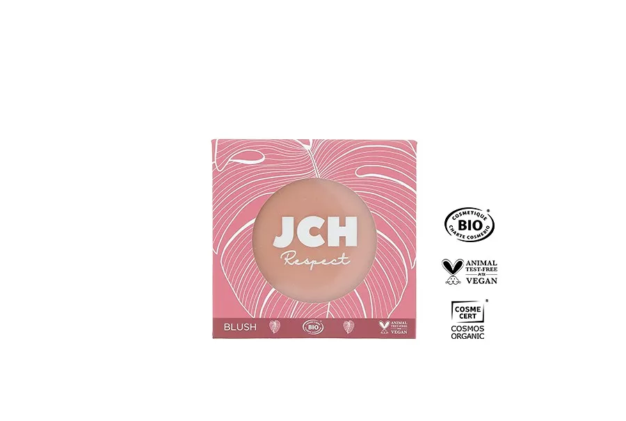 Blush Bio Végan Corail 9g - JCH Respect - Effet Bonne Mine et Teint Éclatant