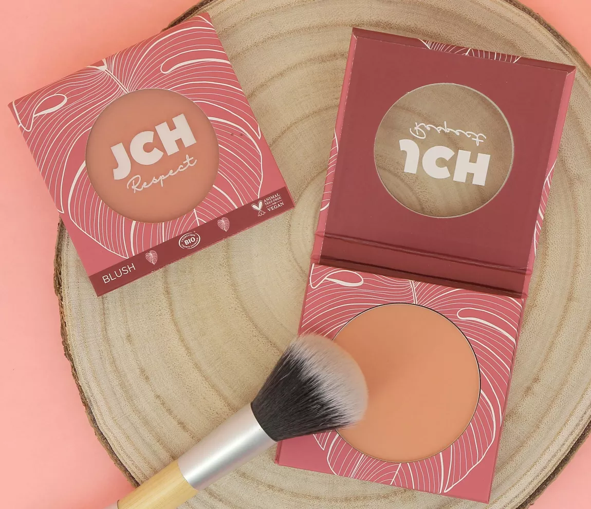 Blush Bio Végan Corail 9g - JCH Respect - Effet Bonne Mine et Teint Éclatant