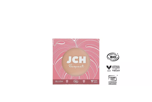 Blush Bio Végan Pêche 9g - JCH Respect - Effet Bonne Mine et Teint Éclatant