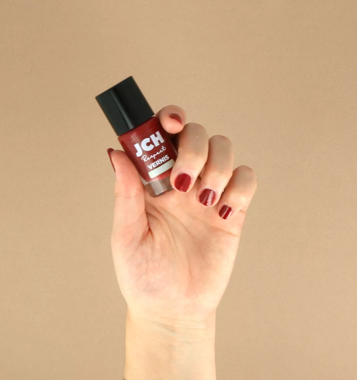 Vernis Vegan Bordeaux JCH Respect – 8ml | Manucure Écoresponsable Made in France