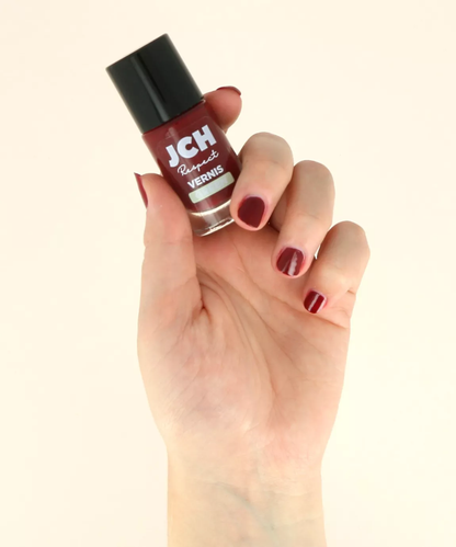 Vernis Vegan Aubergine JCH Respect – 8ml | Manucure Écologique Made in France