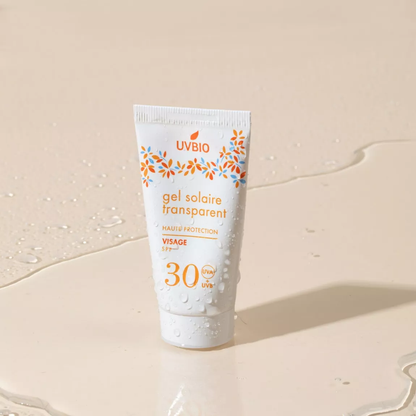 Gel Solaire Bio SPF 30 Transparent Visage - Protection UVA/UVB | UVBIO