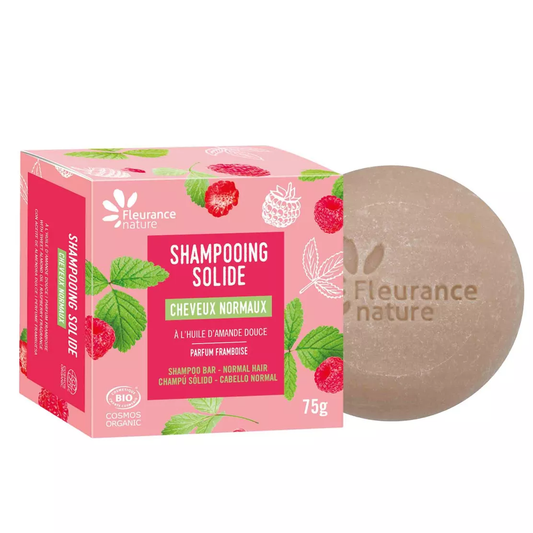 Shampooing Solide Cheveux Normaux | Huile d'Amande Douce & Framboise | Fleurance Nature