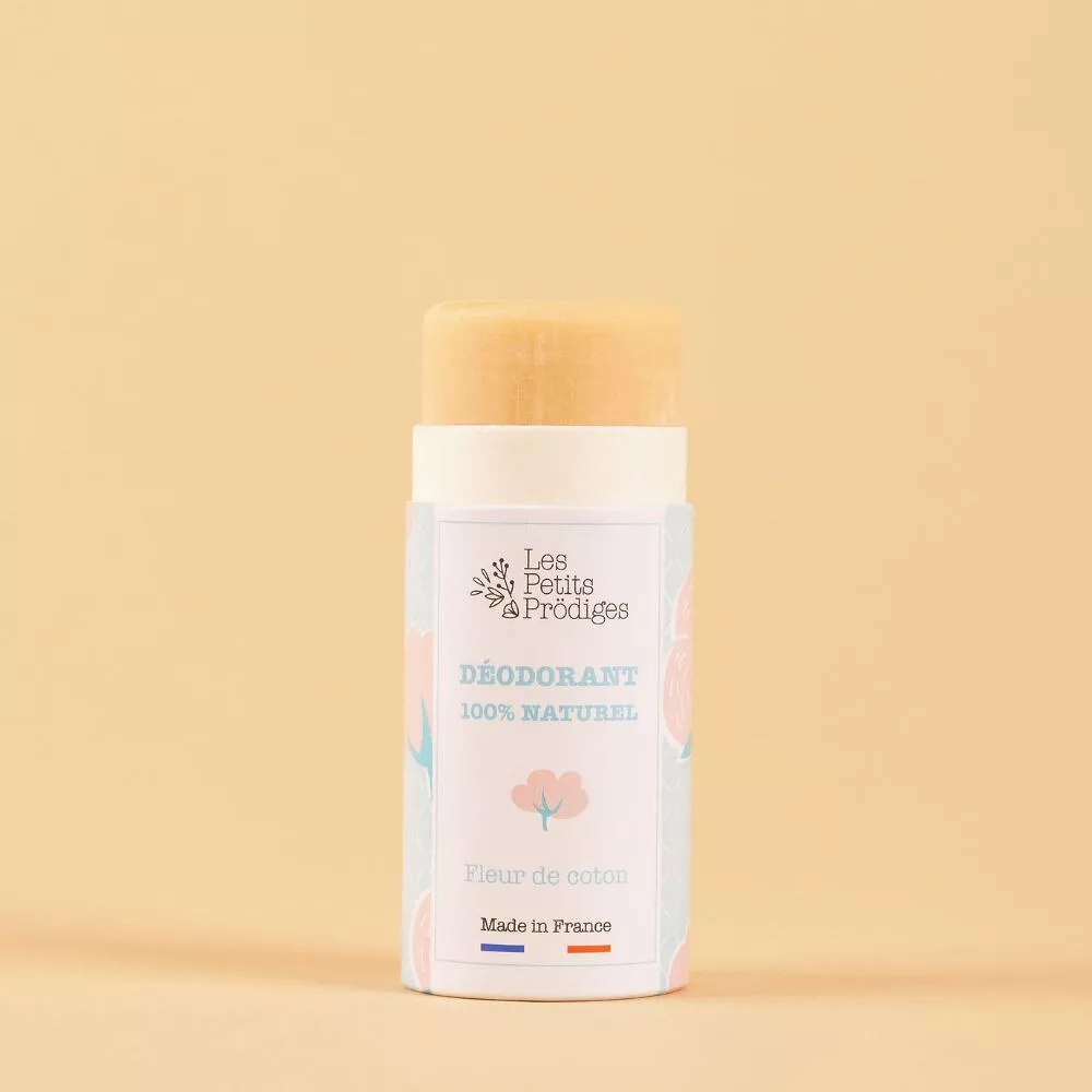 Déodorant Fleur de Coton 50g – 100% Naturel, Vegan, Tube Biodégradable | Les Petits Prödiges