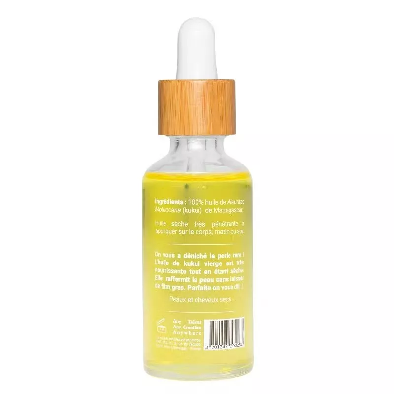 Huile Sèche de Kukui MIRA 30 ml – Nourrissante & Raffermissante