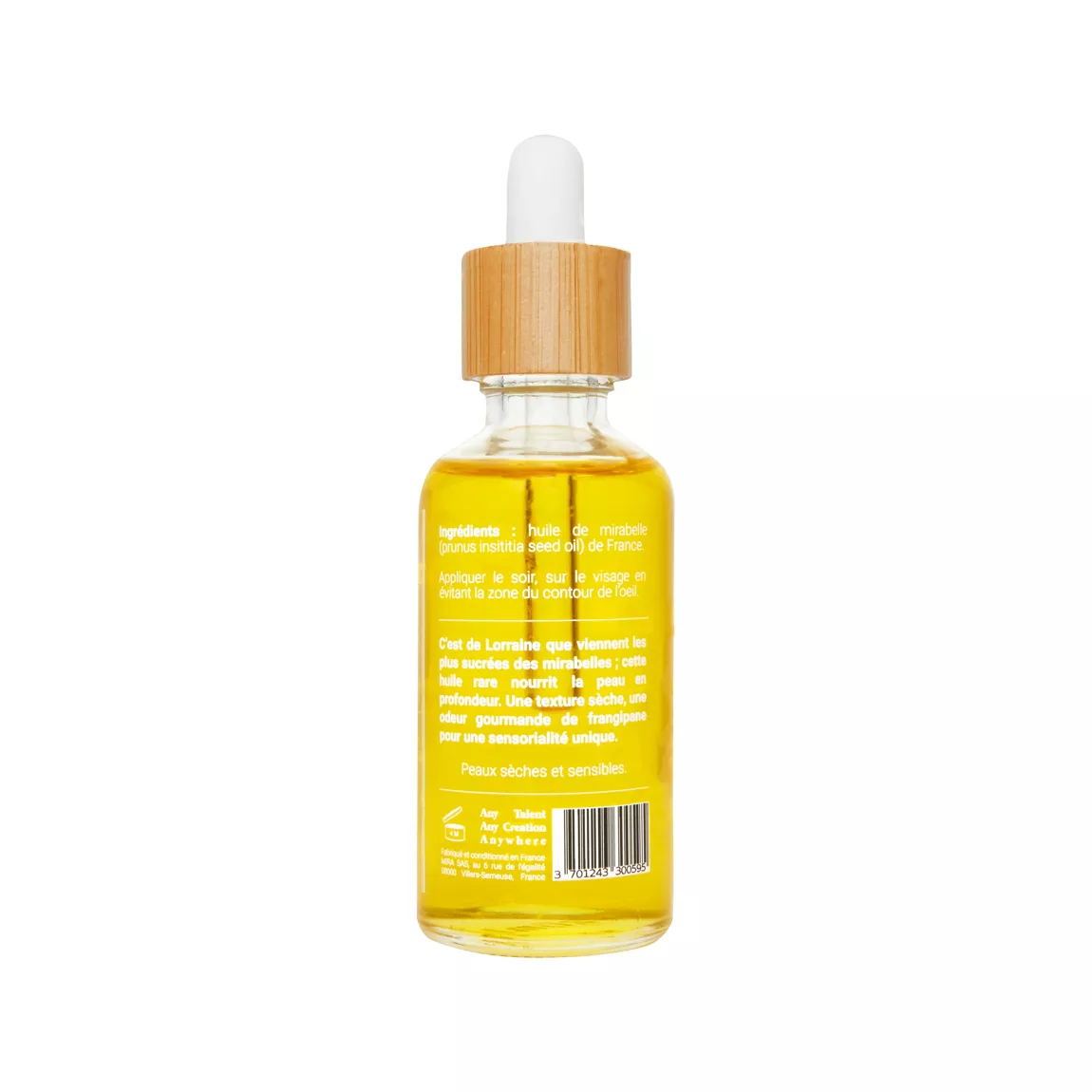 Huile de Mirabelle MIRA 50 ml – Visage, Adoucissante & Gourmande