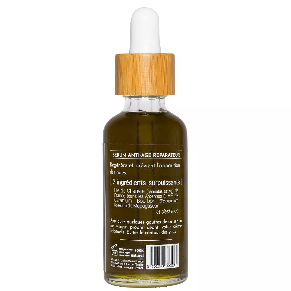 Sérum Chanvre & Géranium MIRA – Purifiant & anti-âge – 50 ml