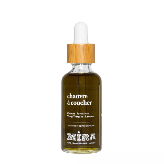 Huile de massage Chanvre & Ylang MIRA – Sensuelle & naturelle 50 ml