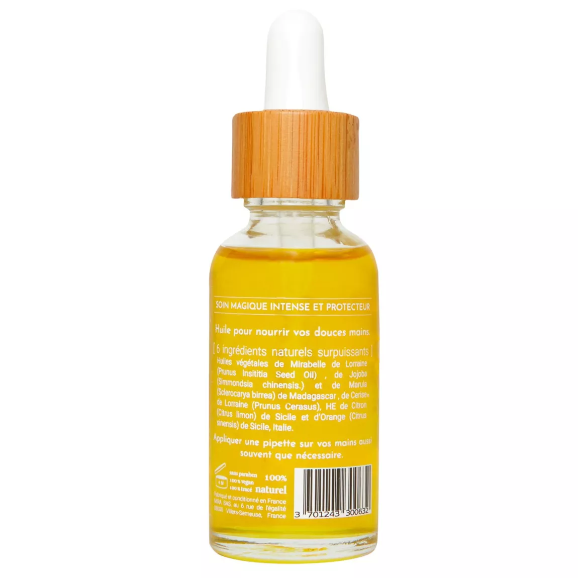 Huile aux Mains d'Argent – Soin Hydratant et Adoucissant – 30 ml