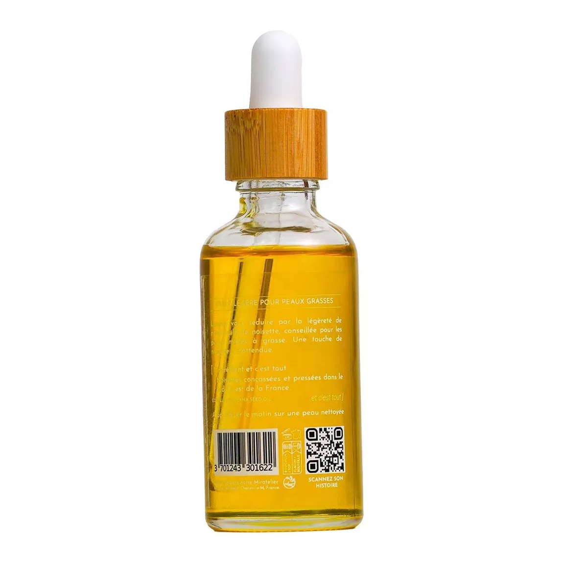 Huile de noisette pure 50 ml – Soin naturel visage et massage