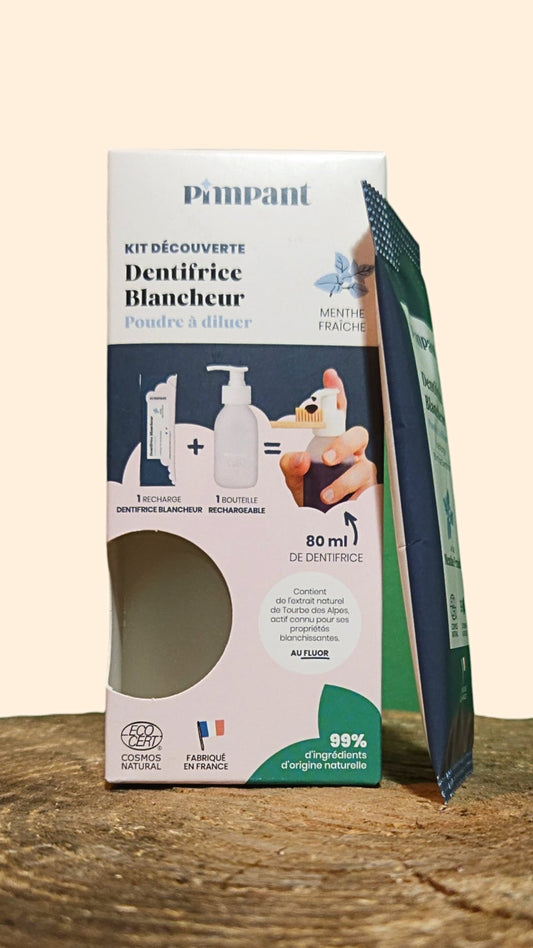 Kit Découverte Dentifrice Blancheur PIMPANT – Naturel & Fluor | Action Blanchissante