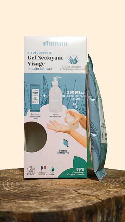 Kit Découverte Nettoyant Visage PIMPANT Aloe Vera – 99,2% Naturel & Écologique