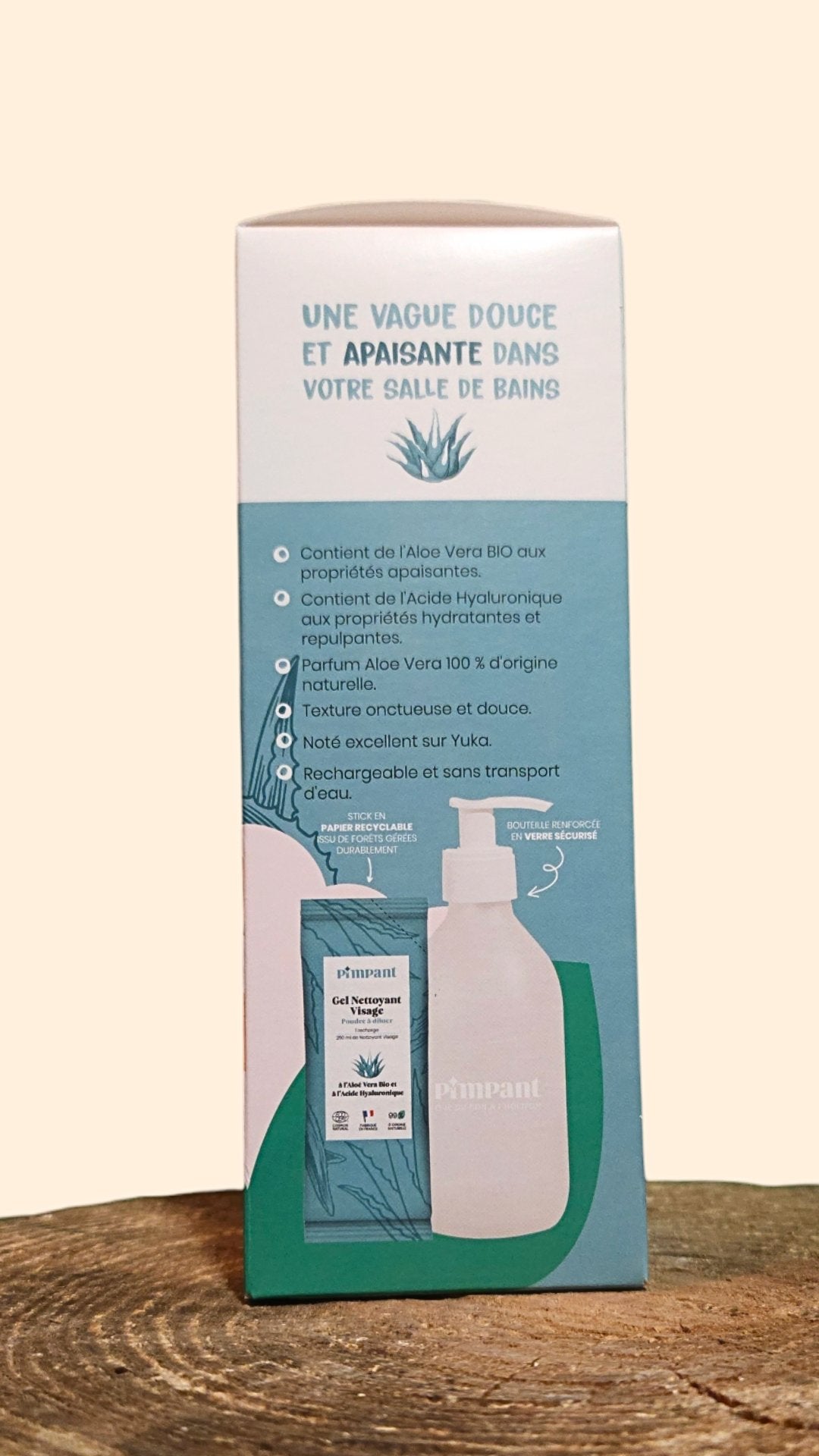 Kit Découverte Nettoyant Visage PIMPANT Aloe Vera – 99,2% Naturel & Écologique