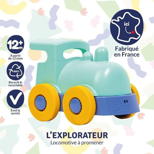 L’Explorateur Train Vert 100% Recyclé – Le Jouet Simple Écologique