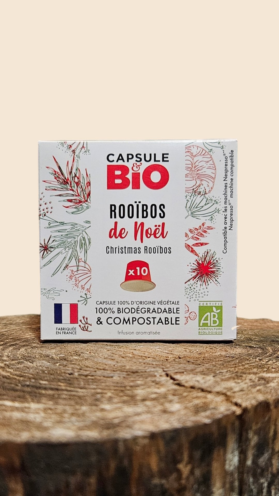 Rooibos de Noël Bio en Capsules Biodégradables Capsule Bio - Savourez Noël sans Culpabilité