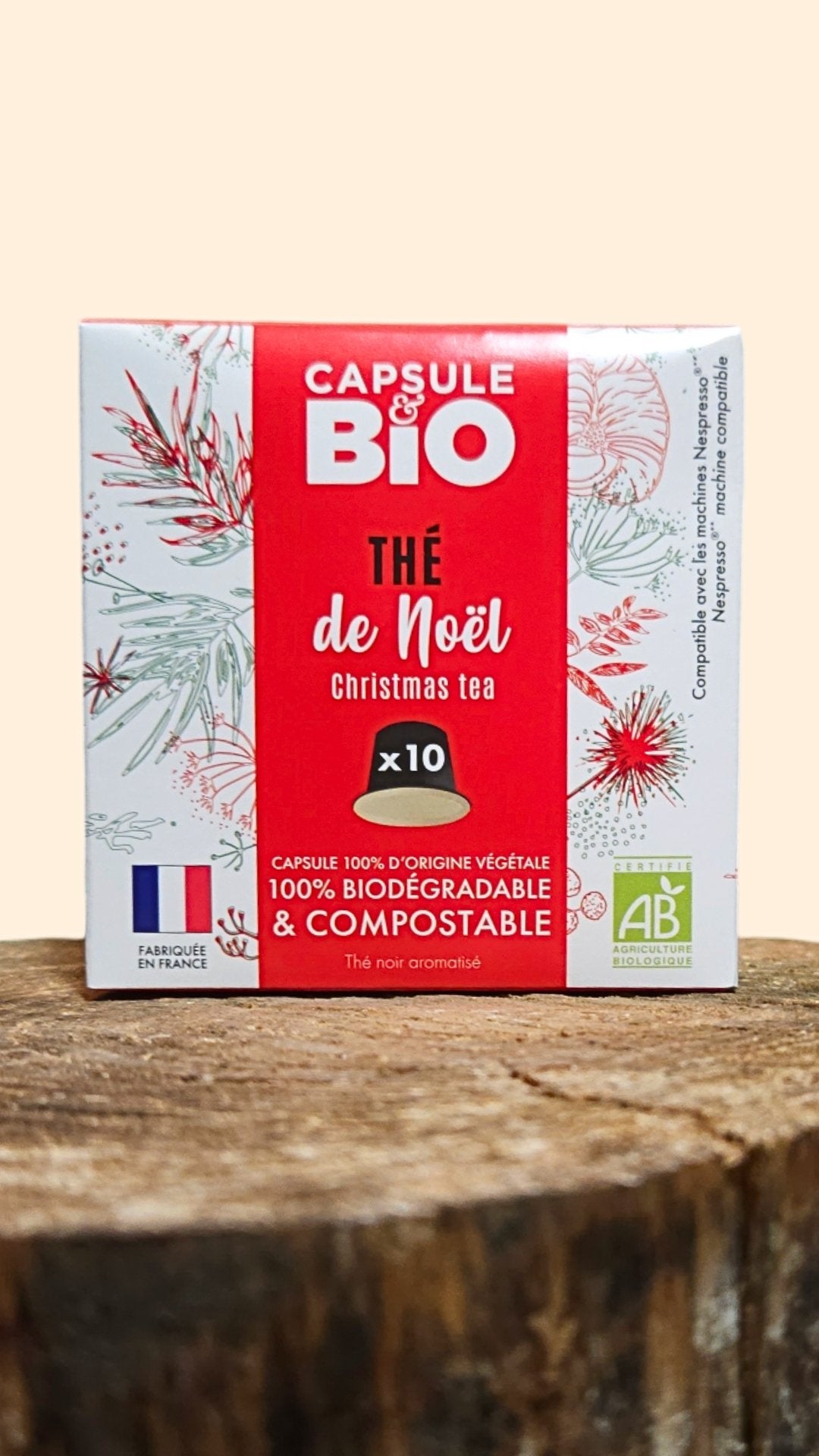 Thé de Noël Bio en Capsules Biodégradables Capsule Bio - Saveurs Festives & Écologiques